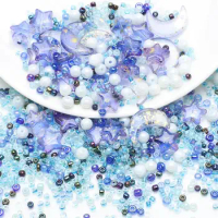 Mixed Star Moon Glass Beads Loose Seed Beads Findings DIY Bracelets Necklaces Earrings Jewelry Making Accessories Beads Kits