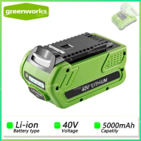 40V 5000mah Battery Replacement for GreenWorks 40V G-MAX GMAX Lithium Rechargeable Battery 29472 29462 29282 290319 Power Tools