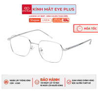 Gọng Kính Cận Mạ Titan Nam Nữ EyePlus 7125 Dáng Vuông Chuôi Bọc Nhựa TR90 Lõi Thép Bền Bỉ Thời Trang