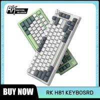 Rk H81 Mechanical Gaming Keyboard Wireless Bluetooth 3 Mode 75% TTC Switch Hot-Swapping Rgb Gasket Office Custom Gaming Keyboard