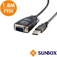 【SUNBOX 慧光】1.8M USB 轉 RS232 轉換器 FTDI晶片(USC-232G)