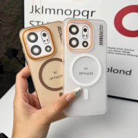 For OPPO Find X9 Pro Case Hard Transparent Magnetic Wireless charging Protective Back Cover For Xiao