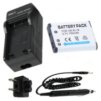 EN-EL19 Battery Pack + Charger for Nikon Coolpix W100, A100, A300, S32, S33, S100, S3700, S6900, S7000 Digital Camera