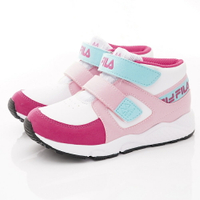 ★FILA斐樂頂級童鞋-高足弓護踝機能運動鞋款2-J826T-122桃粉藍(中大童段)