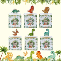 Dinosaur Gifts Candy Box Dinosaur Birthday Party Decoration Kids Baby Shower Packing Box Dino Biscuit Portable Bag Boxes