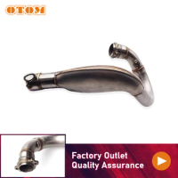 OTOM Motorcycle Exhaust Header Dirt Bike Exhaust Pipe Connect Tube For KTM SXF250 XCF250 SXF XCF 250 RC4 R 2019-2023 Off-road