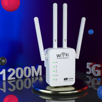 110v 1200M中繼器wifi信號放大器5G千兆路由擴展器增強器repeater