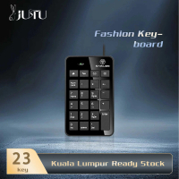 JUTU K601 USB Wired 23 Keys Numeric Keypad Silent Slim Mini Keyboard For PC Laptop Computer Financia