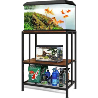 Fish Tank Stand for up to 20 Gallon Aquarium, Metal Aquarium Stand for Fish Tank Accessories Storage