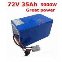 72v electric motor battery 72v 35ah lithium ion battery pack with BMS 72v 2000w 3000w tricycle bike scooter + 86v 5A charger