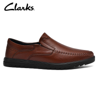 ＜822＞Clarks_ บุรุษลำลอง Gorwin Moc Brown Nubuck leather shoes