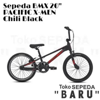 TB - Sepeda BMX PACIFIC X-MEN Ukuran 20 Inch Chili Black