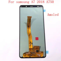 6" Amoled For Samsung Galaxy A7 2018 A750 A750F A750H A750M A750Y Amoled LCD touch Screen glass Full set for repair display