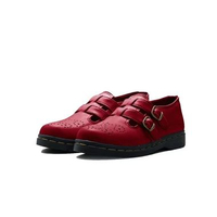 Sepatu Valencia Maroon Sepatu Slip On Loafers Boots Kulit Wanita 41