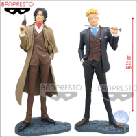22cm Anime Figures ZERO One Piece TREASURE CRUISE 5 Figures Marco Ace Anime Cartoon Collectible Model Toy Kids Gifts