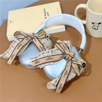 MiFuny Retro Bow Tie Airpods Max Case Cover Ornament Personalities Airpods Protective Case Headset Accessory Y2K for Girl Gifts