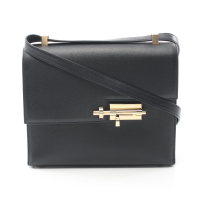 【二手名牌BRAND OFF】HERMES 愛馬仕 黑色 Evercolor牛皮 Verrou 23 肩背包 D刻 銀扣