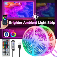 Lampu Led, USB 5V, APP dan Alat Kawalan Jauh 44Kekunci, Lampu Diod Pita Fleksibel RGB, Sesuai untuk 