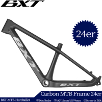 24er Carbon Mountain Bike Frame 14inch Hardtail Disc Brake Full Carbon MTB Frame 24er Thru Axle QR Mountain Bicycle Carbon Frame