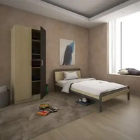 Atria Tempat Tidur Set Suyo Metal+ Stein Wardrobe 2 Pintu