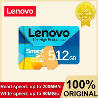 Lenovo 2TB การ์ดหน่วยความจำ SD 128GB 256GB 1TB Sd/tf Flash Card Mini SD การ์ด UHS-1การ์ดหน่วยความจำแฟลชพร้อมอะแดปเตอร์ Sd จัดส่งฟรี