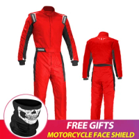 Red Motorcycle Jacket Waterproof Racing Jacket Composite Fabric Motorcycle Onesie Wear Resistant Racing Onesie Quick Dry Onesies