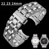 22 23 24mm Watches Accessories 316L Stainless Steel Bracelet for TISSOT 1853 T035407A T035627A Strap WatchBand Safe Buckle