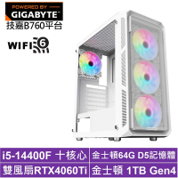 技嘉B760平台[雷光上校]i5-14400F/RTX 4060TI/64G/1TB_SSD