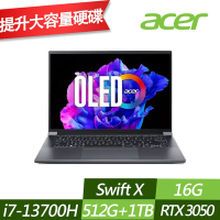 ACER 宏碁 SFX14-71G-74EQ 14.5吋效能筆電 (i7-13700H/RTX3050/16G/512G+1TB PCIe SSD/Win11/特仕版)