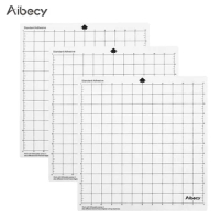 Aibecy 3PCS Replacement Cutting Mat Transparent Adhesive Mat with Measuring G-rid 12*12Inch for Silhouette Cameo Plotter Machine