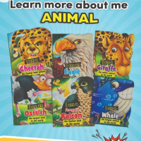 [6 BOOK] WILD ANIMAL STORY BOOK/I AM A WHALE/EAGLE/CHEETAH/FALCON/GIRAFFE/OSTRICH STORY BOOK