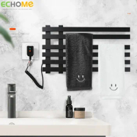 ECHOME Electric Towel Rack Intelligent Thermostatic Carbon Fiber Multifunctional Dryer for Household Toilets Heating Towel Rack