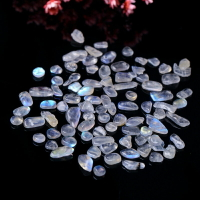 天然藍月光消磁碎石天然原色帶藍光效果月光石裝飾花盆魚缸供曼扎