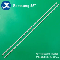 2PCS New LED Backlight Strip for Samsung 55NU For UE50NU7400 UE50NU7092 TV