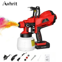 Avhrit Automotive Paint Spray Gun Cordless Electric Ink Paint Sprayer Steel Coating Air Compressor Professional Painting Guns
