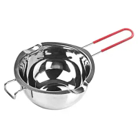 Stainless Steel Melting Pot Cheese Fondue Boiler Pot Candy Chocolate Melting Pot for Cake Pop Cookies Cakes Kitchen Supplies