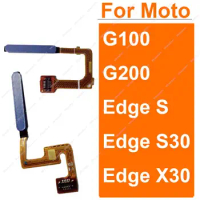 Fingerprint Sensor Touch ID Home Button Flex Cable For Motorola Moto G100 G200 Edge S S30 X30 Power On Off Flex Cable Parts