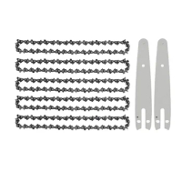 5 Pieces 6 Inch Mini Chainsaw Chain with 2 Pcs Replacement Saw Chain Bar for Cordless Electric Portable Mini Chainsaw