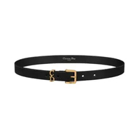 Christian Dior Saddle Loop Smooth Calfskin Belt 20mm Black 80 Black