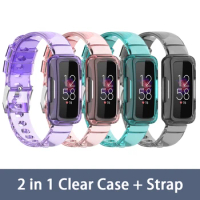 Crystal Clear Band For Fitbit Luxe Ace 3 2 Strap Bracelet Watchband For Fitbit Inspire 2/Inspire/Inspire HR/Ace 3 Band Wristband