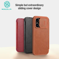 Nillkin Qin PU Leather Flip Wallet Book i Phone Case Cover On For iphone 14 15 Pro Max Plus 14Pro 15Pro ProMax i14 i15 256/512