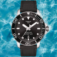 TISSOT天梭 官方授權 Seastar 1000 300米 海洋之星 潛水機械腕錶 禮物推薦 畢業禮物 43mm/T1204071705100