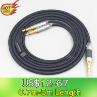 LN007533 6.5mm XLR Super Soft Headphone Nylon OFC Cable For Denon AH-D7200 AH-D5200 AH-D9200 AH-D600 AH-D7100