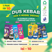 Dus Kemasan Kebab Besar Isi 20 Pcs Bahan Duplex 310gr Ukuran 27x9 cm Siap Pakai