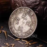 廣東省造光緒元寶復古大洋擺件國風小禮品裝飾硬幣仿古明清工藝品