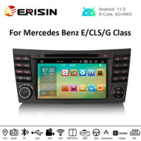 Erisin ES8180E 7" Android 11.0 Car Multimedia DVD For Benz E-Class W211 CLS W219 G W463 Stereo DSP CarPlay Auto GPS TPMS DAB+ 4G