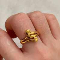 999 gold heart charm ring 1.41g s13
