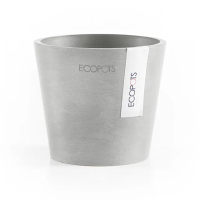 【HOLA】Ecopots 阿姆斯特丹 10cm 環保盆器 白灰色