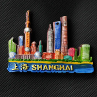 resin refrigerator sticker shanghai waitan of china