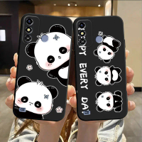 ZTE A55 A54 4G A53 Pro เคส, ดีไซน์หรูหราและน่ารัก, การออกแบบแพนด้าและดอกไม้ที่สวยงาม, ฝาหลังซิลิโคนน